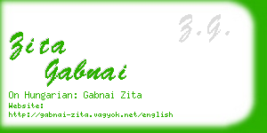 zita gabnai business card